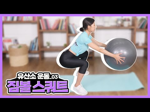[데일리홈트1] EP.11-3 유산소 운동-03 짐볼 스쿼트 (Gym Ball <strong>Squat</strong>) [이소희/황아영]
