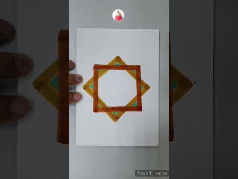 طريقة رسم نجمة اسلامية وكتابة حرف داخلها