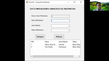 Pembuatan Aplikasi dengan Array Dua Dimensi di Visual Studio
