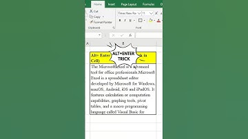 Excel Line Break Shortcut | Add Line Break in Excel Hindi Tutorial #shorts #excel #exceltips #study
