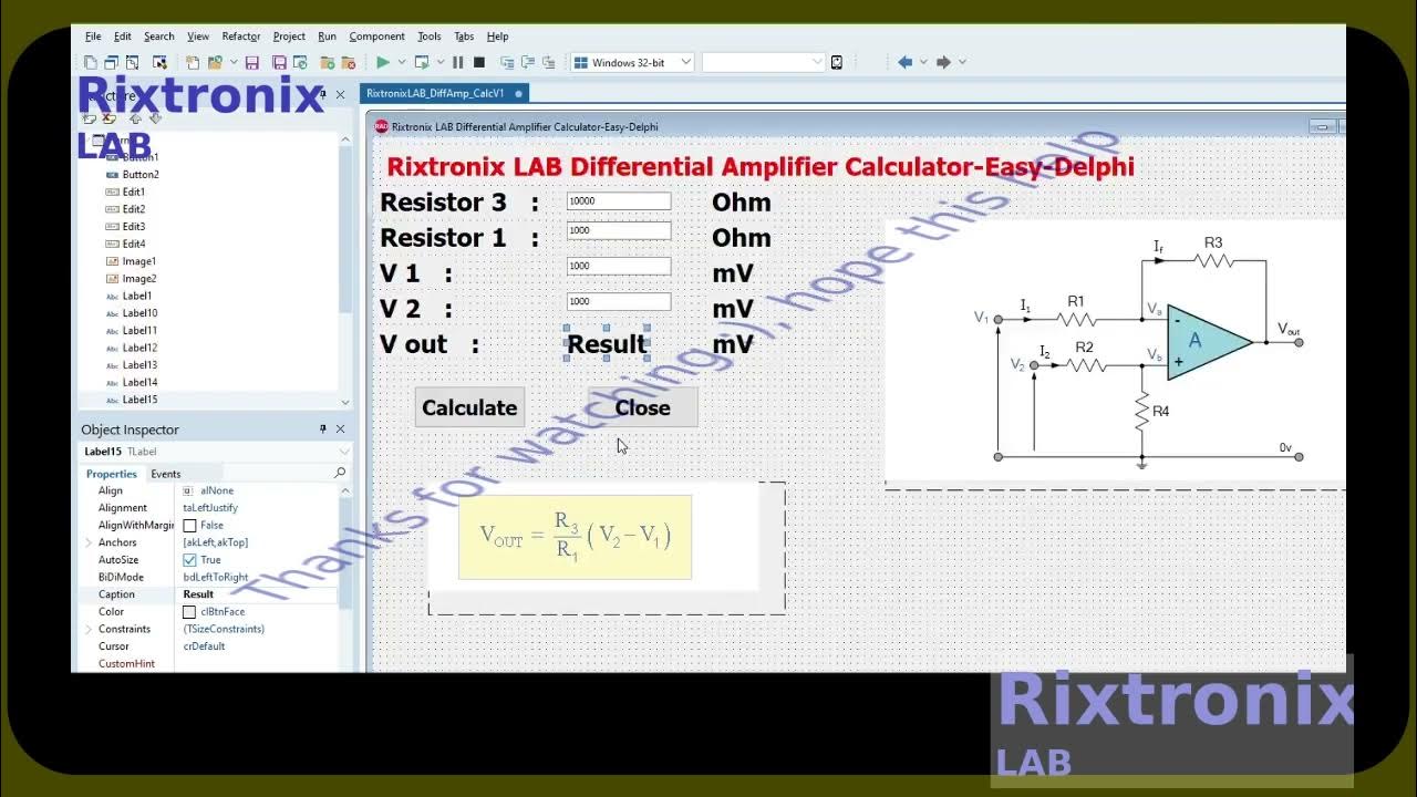 Design Differential Op Amp Calculator Delphi Ep9 YouTube