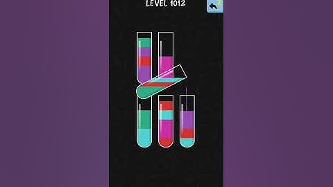 Water Color Sort Level 1012 Walkthrough Solution iOS/Android