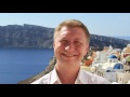 Santorini Island, Greece, Oia Village,  with &quot;Serenity&quot; composition by Pavel Khokhryakov