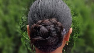 Simple Easy Hair Bun Style