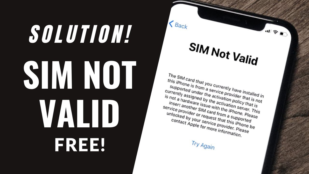 iPhone Sim Not Valid Solution How to unlock your Sim Card on iPhone Sim Not Valid Solution 2020 ...