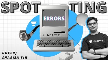 NDA 2021 CLASS  SPOTTING ERRORS  (GROUP X & NDA )    - ENGLISH BY DHEERAJ SIR