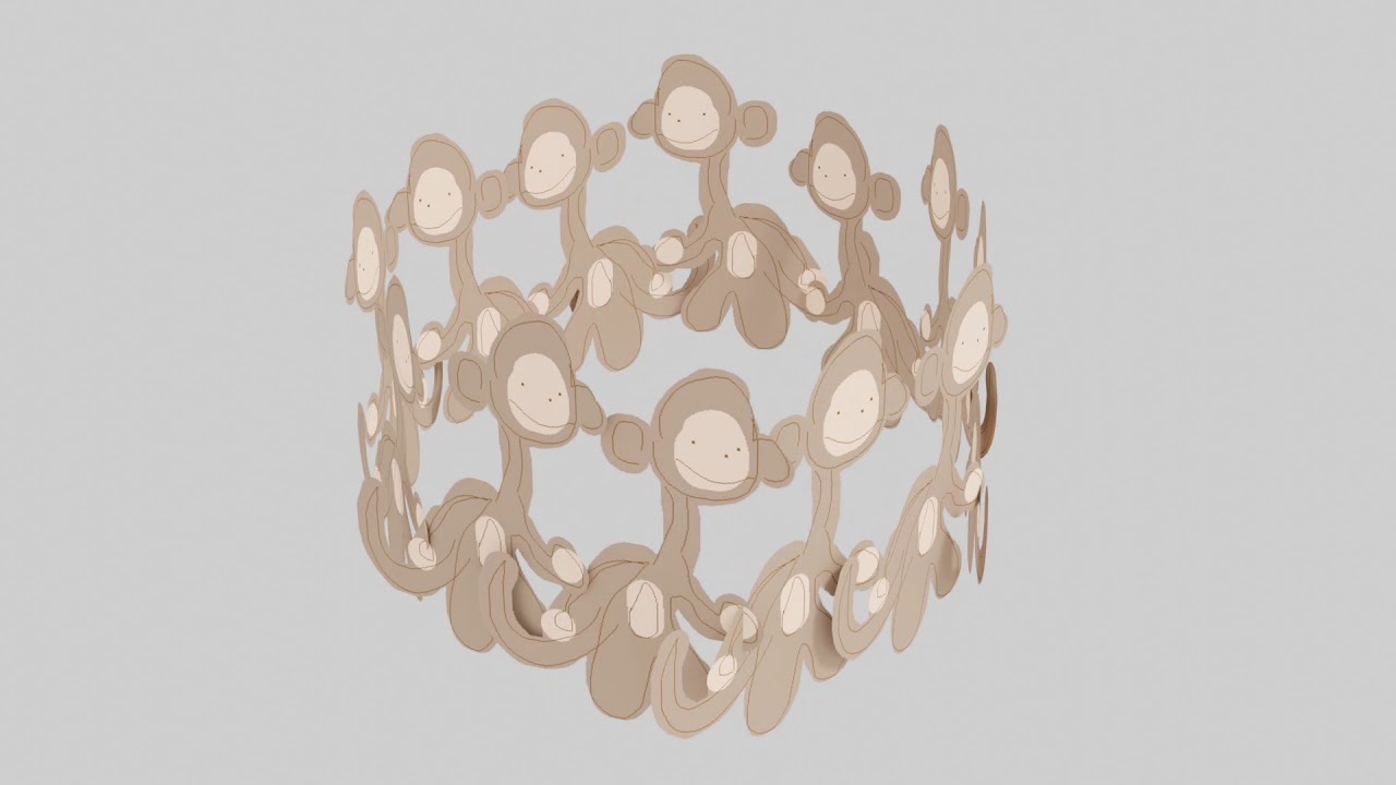 Happy Monkey Circle (HD Remaster with Raytracing)