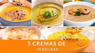 5 CREMAS de VERDURAS 🥦🥬🥕 ¡Fáciles, saludables y ligeras! 👩🏻‍🍳 Cocinatis