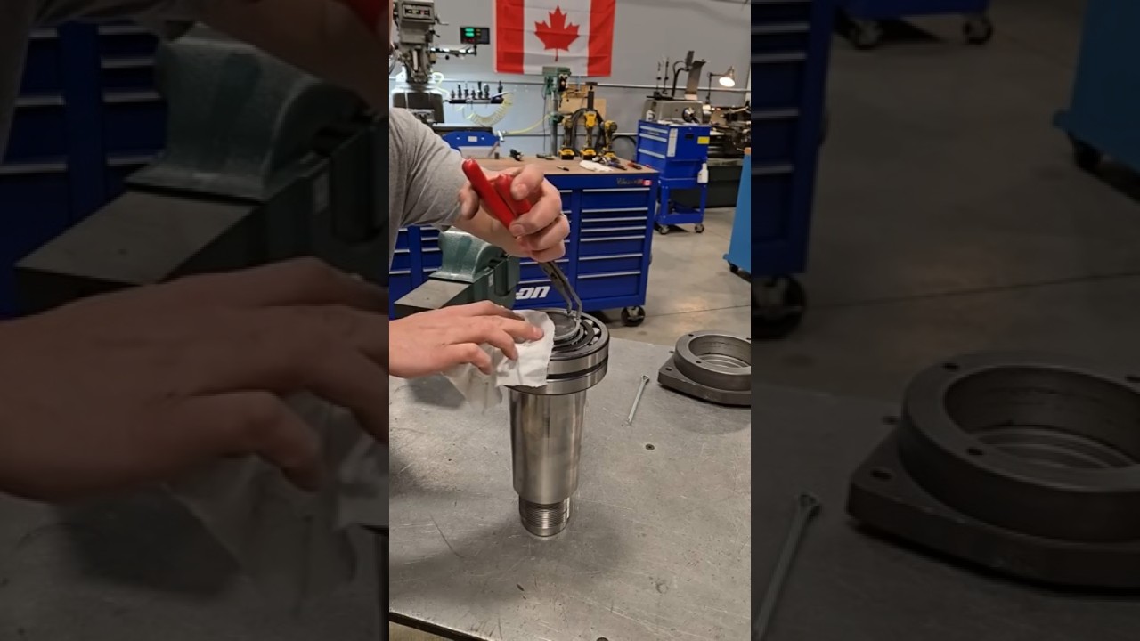 This job took 5 days to complete. Full wrist pin rebuild for an oilfield pumpjack 