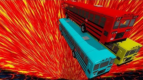 TOP 100 School Bus Crashes & Jumps Part 2 - BeamNG Drive | BeamNG-Destruction