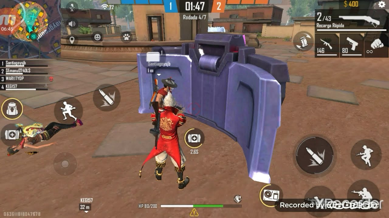 primeira partida de free fire já encontrei um hacker - YouTube