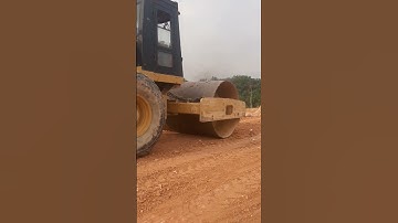 Compactor is working down the hill!!! #shorts #compactor #skills #operator #motivation #working