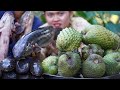 ROASTED GIANT SNAKEHEAD FISH WITH SOURSOP FRUIT RECIPE - Donation & Cooking Fish with Soursop