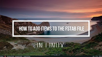 How To Add Items To The Fstab File In Linux