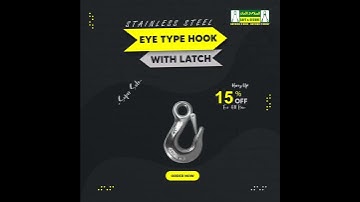SS Eye Type Hook With Latch