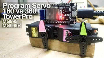 How to Control 180 degree 360 degree Servo Motors with Arduino TowerPro MG995 MG995R