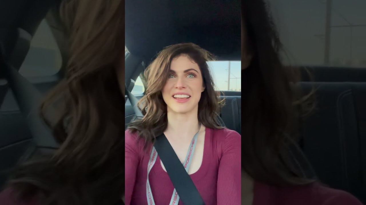 Alexandra Daddario was Driven in a Porsche by a Famous Race Car Driver