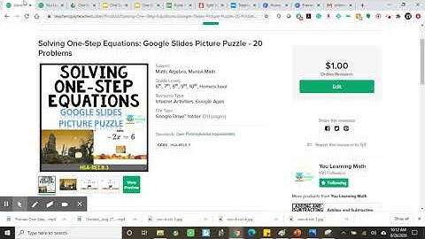Solving One Step Equations Google Slides Picture Puzzle Preview