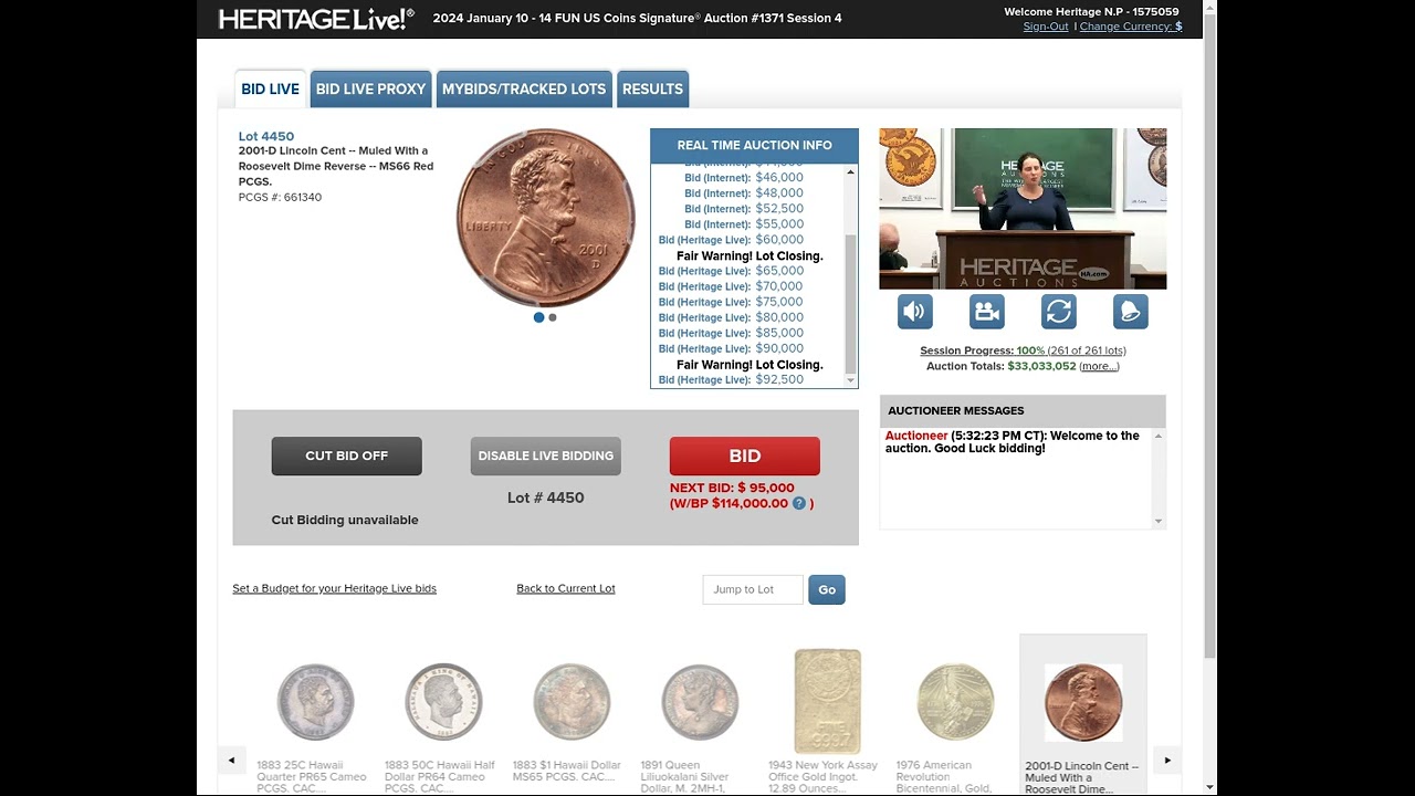 CENTEX26点まとめ 2001-D Lincoln Cent -- Muled With a Roosevelt Dime Reverse -- MS66