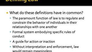 Definition of Law