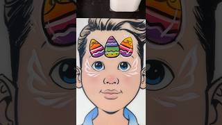 Easter Egg Face Paint Tutorial🥚#easter #shorts #tutorial #fyp #trending #explore #facepaint
