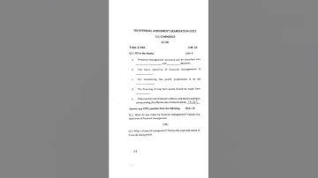 B com 5th semester internal exam papers 2022 year