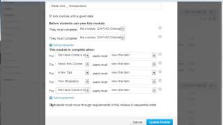 Canvas Modules and Assignments - Part 1
