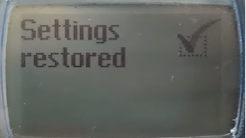 Nokia 1100 Restore factory settings
