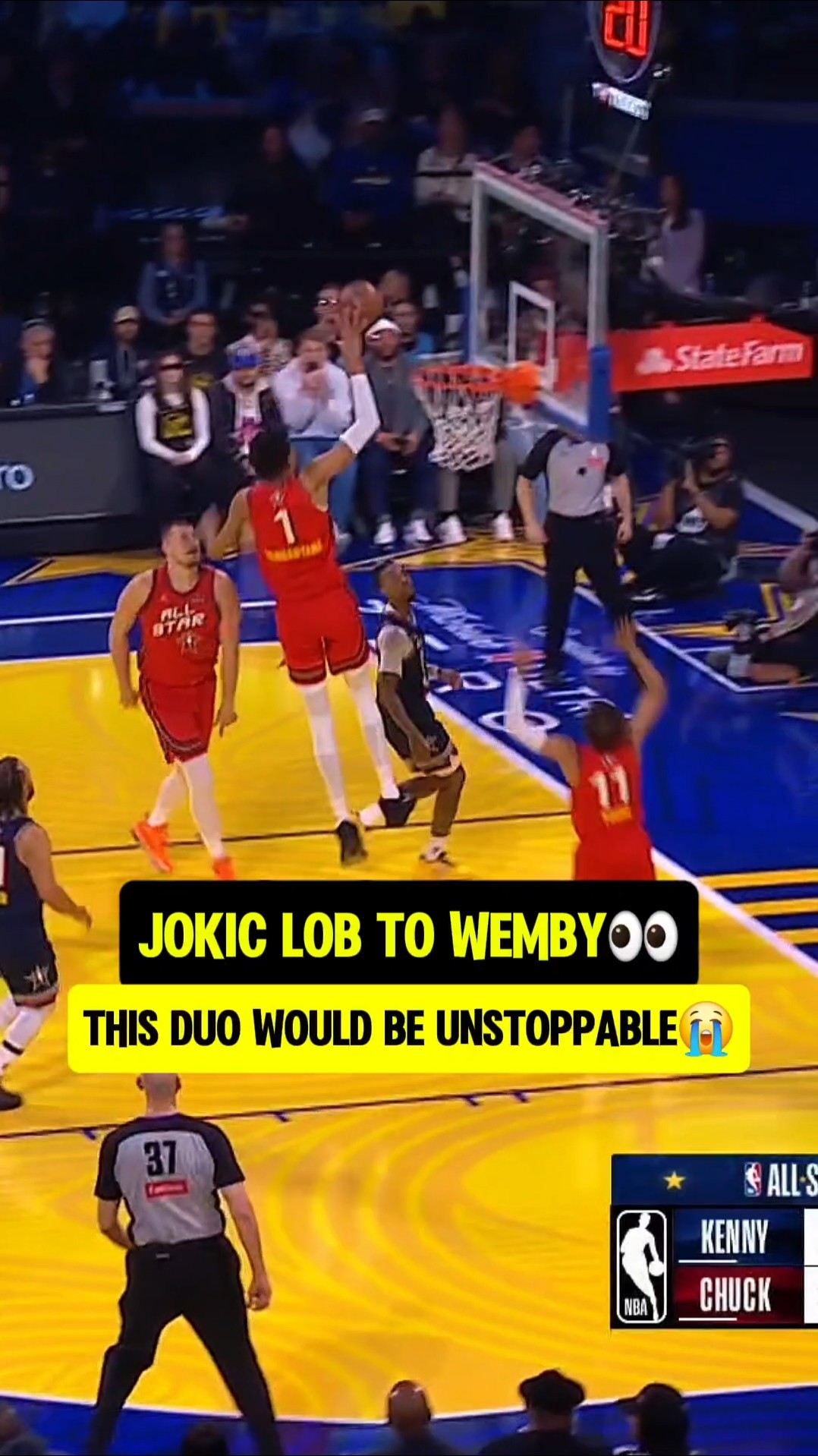 Wemby catching lobs from Jokic?