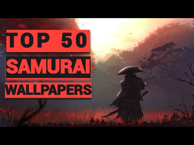 Create wa wallpaper for pc with a samurai in a field