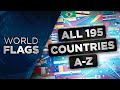 Flags of all 195 countries of the world az