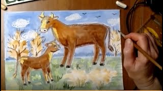 картинка: Малювання корови