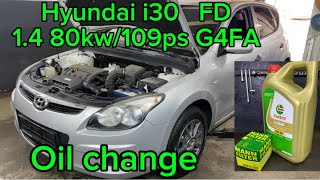 Hyundai i30 Oil Change DIY i30 FD 1.4 Ölwechsel G4FA