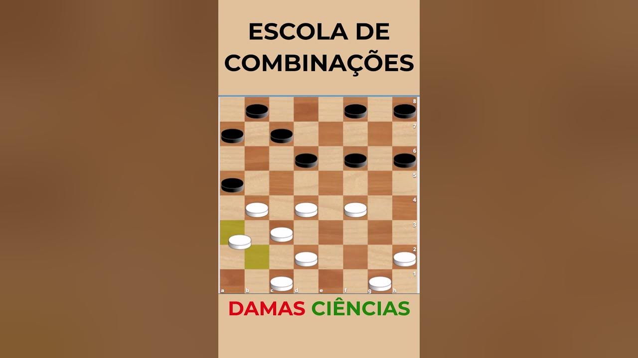 Damas Online: Super Combinação 5 (Série - Golpes de Aberturas) #dama #damas  #damasciencias 