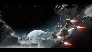 Travel through asteroids speed art 3d mobile in NOMAD SCULPT
