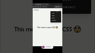 No JS Needed! Pure CSS Menu Animation 🔥