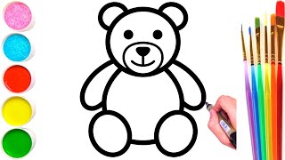 Bolalar Uchun ayiq rasm chizish | Рисуем Мишку для детей | Draw a bear for kids
