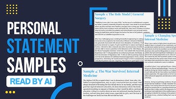 Residency Personal Statements Program Directors Want to Read! | Samples & Examples for MATCH® 2025