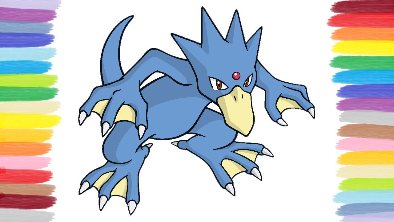 How to Color Golduck (Pokémon) Coloring Book for Kids YouTube