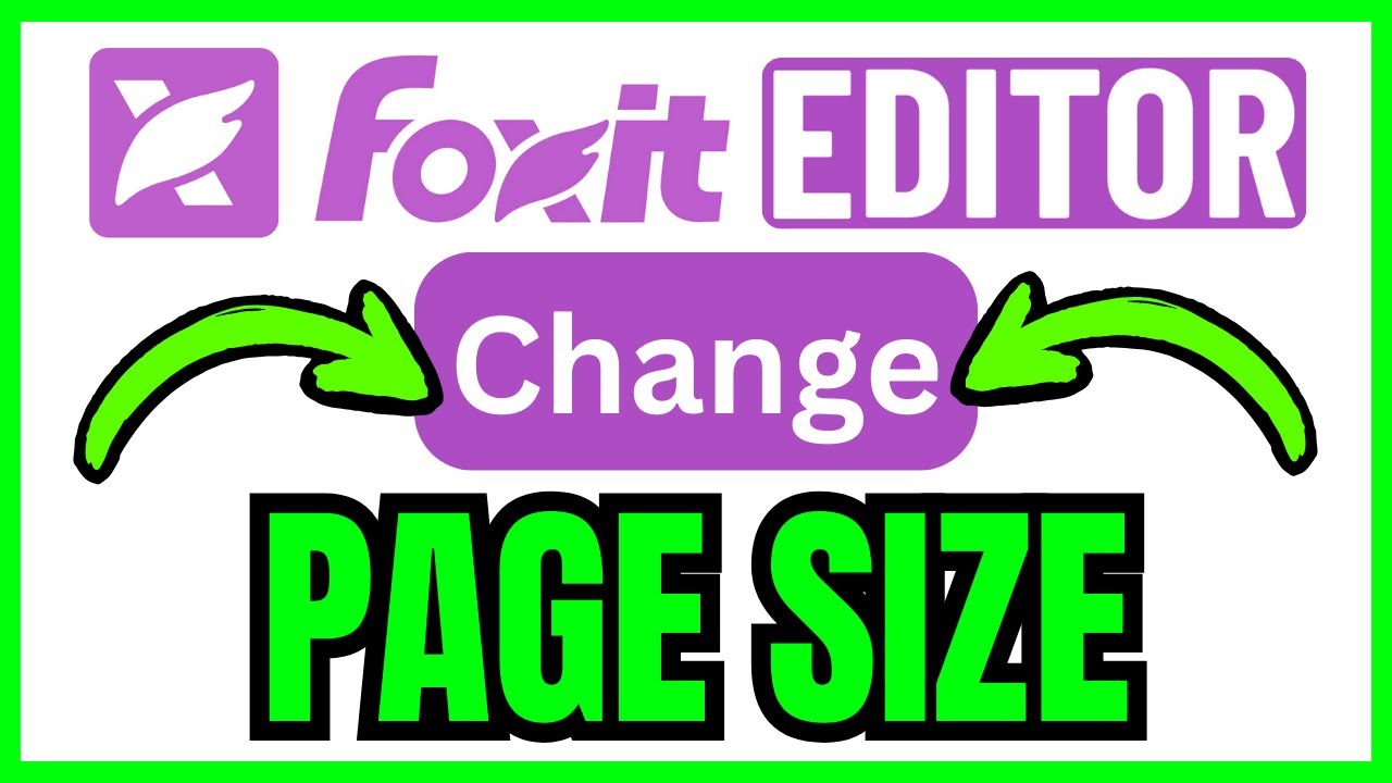 How To CHANGE Page Size In Foxit PDF Editor (QUICK & EASY) 2026 - YouTube