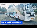 Delhi to Mumbai Bus Journey in Bharat Benz AC Sleeper Bus with Toilet
