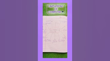 Limitations Of Computer || Disadvantages of Computer 🖥️  || Computer Basics #notes  #shorts #viral