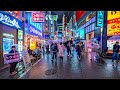 Japan  tokyo shinjuku rainy night walk  4kr