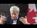 FULL INTERVIEW Canadian Prime Minister Stephen Harper calls the Liberals economic plan “all...