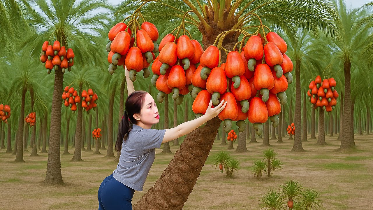 Harvesting +1000kg Rare Giant Wild Fruit Rainy Day, Curious Crowds Eat Directly At Village Market