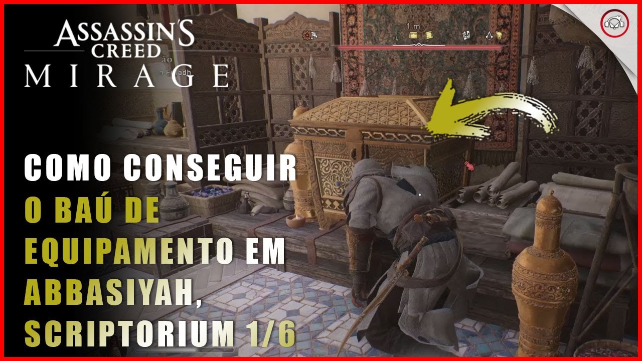 Miniatura do vídeo AC Mirage, Como conseguir o baú de equipamento em Abbasiyah, Scriptorium #1/6 | Super-Dica