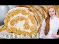 EASY Pumpkin Cheesecake Cake Roll! With Pumpkin Sponge Cake & Cheesecake Filling!
