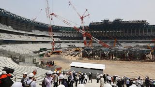 新国立競技場、４割完成　五輪まで２年