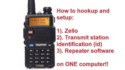 🔺 How to hookup and setup Zello, station identification(id), GMRS repeater software on ONE computer
