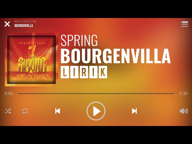 Spring - Bourgenvilla [Lirik] class=